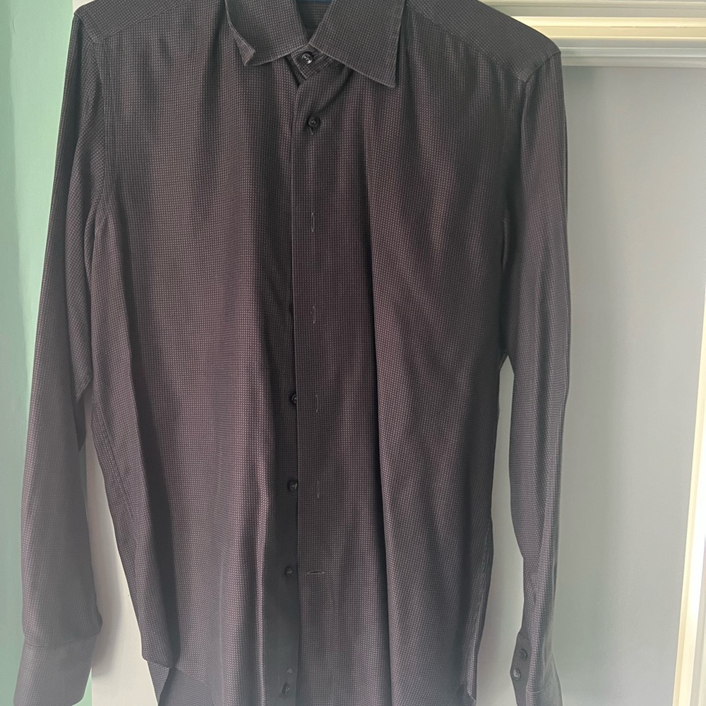 Elegant Charcoal Red Dress Shirt for Men